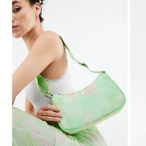 Fabletics Maddie Ziegler X Mint & Pink Tie-dye Woven Nylon Mini Shoulder Bag